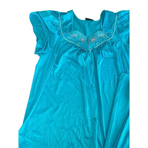 Vanity Fair Blue Short Sleeve Top & Bottom 2 Piece Pajama Set Size M - Picture 2 of 6